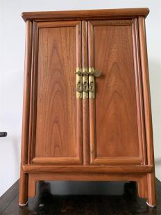 苏作明式红木小柜子榉木面条柜榉木角柜锥形柜
