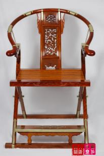 奥式黄檀缅甸白酸枝螭龙纹交椅 