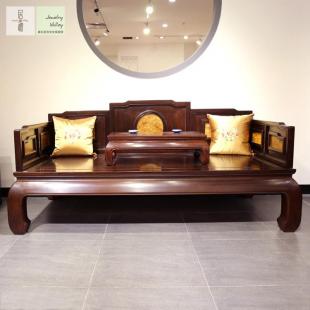 非洲酸枝罗汉床红木罗汉床 现代中式实木罗汉榻明式家具