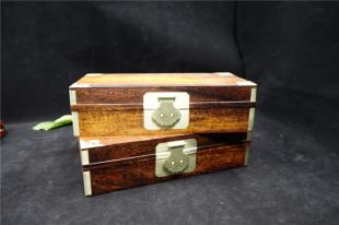 越南黄花梨一木一器芝麻点-精品对盒首饰盒珠宝盒文盒