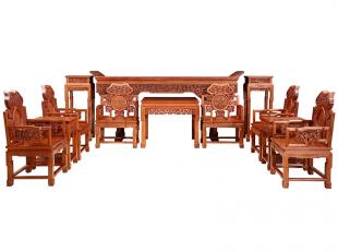 俏东方臻品《灵芝中堂》组合式的中堂家具 会客厅中最为重要的一套家具