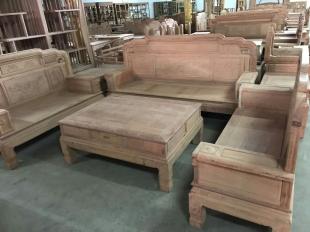 巴西花梨木客厅沙发组合红木家具仿古中式纯实木财源滚滚6件套雕花沙发